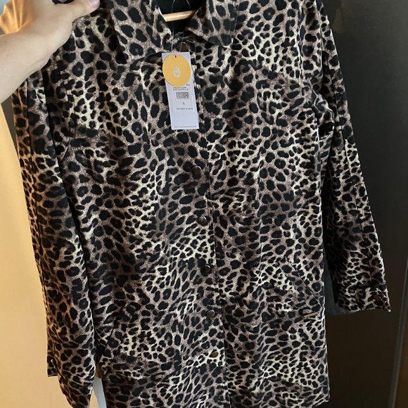 NWT Spiritual Gangster Lightweight Leopard Print Cheetah Dope Soul Coach Jacket - Picture 3 of 11